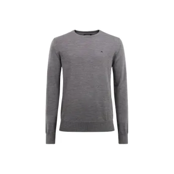J.Lindeberg Lyle Merino Crew Neck Sweater Men's Gray
