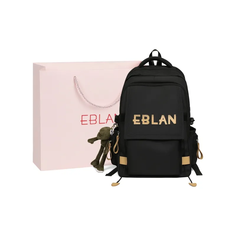 EBLAN Fabric Backpack Regular Unisex Red/Black-5