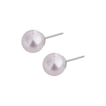 NATURALLYJOJO Faux Pearl Stud Earrings Women's Pink Purple