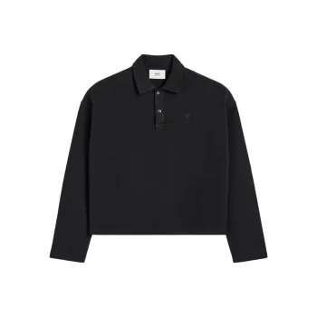 AMIPARIS Ami De Coeur Cropped Polo Shirt