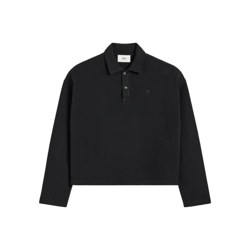 AMIPARIS Ami De Coeur Cropped Polo Shirt-0