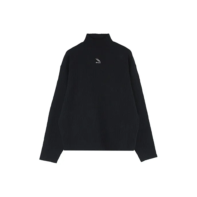 ROARINGWILD Small Turtleneck Texture Knitwear Unisex-4