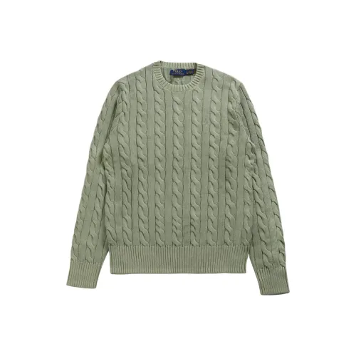 Polo Ralph Lauren Long Sleeve Garment Dyed Cotton Driver Cable Knit Sweater