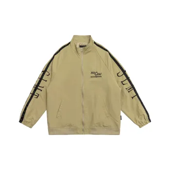 FEICHAI Loose Fit Jacket Unisex Khaki