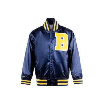 Mitchell Ness Jackets Men Navy Blue