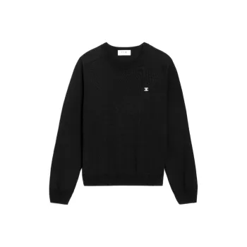 CELINE Triomphe Crew Neck Sweater In Wool