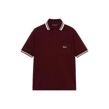 GUCCI Logo embroidered Piqué Polo Shirt
