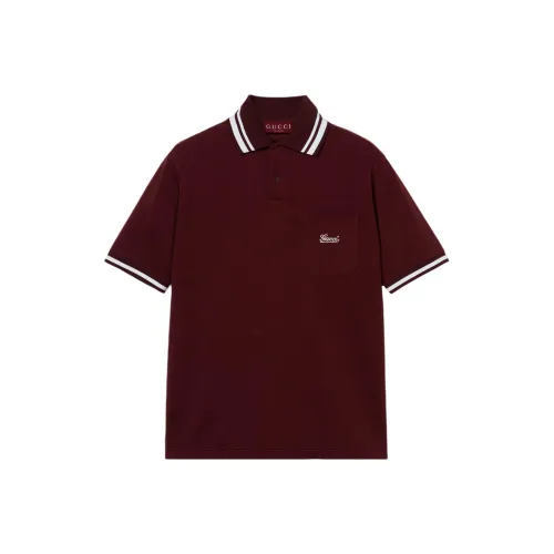 GUCCI Logo embroidered Piqué Polo Shirt
