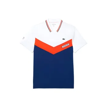 LACOSTE Logo patch Panelled Polo Shirt