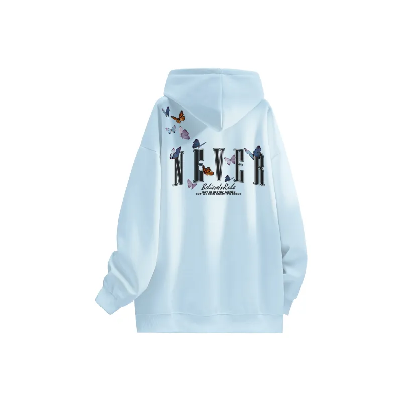 NEVER RULE Sweatshirt Unisex White Heather Gray-12
