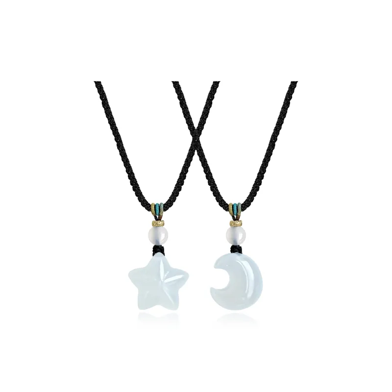 Tang Zhi Natural Serpentine Jade Necklaces Unisex-2