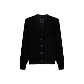 Givenchy Logo Intarsia Knit Cardigan