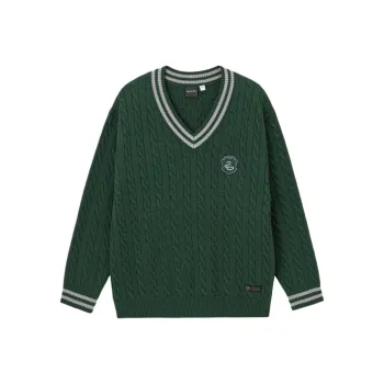 GU Harry Potter Collaboration Sweaters Men Dark Green
