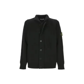 STONE ISLAND High Neck Knitted Cardigan