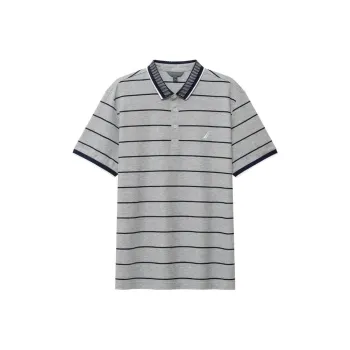 NAUTICA Polo Shirt Men's Heather Gray