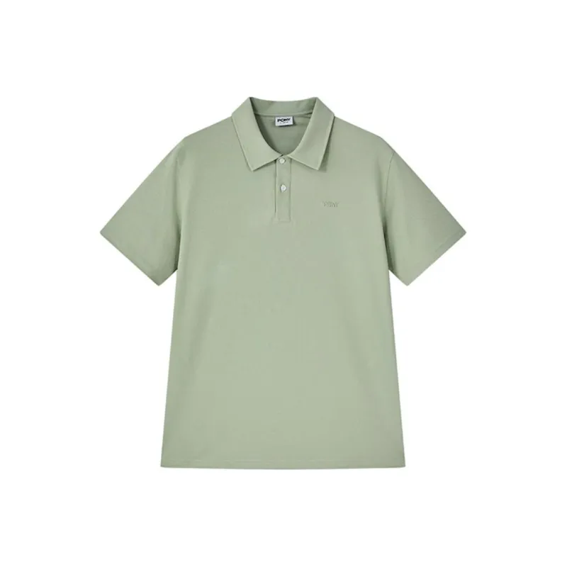 PONY Polo Shirt Men's Gray Green-0