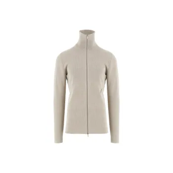 Ferragamo Logo embroidered Linen Zip Cardigan