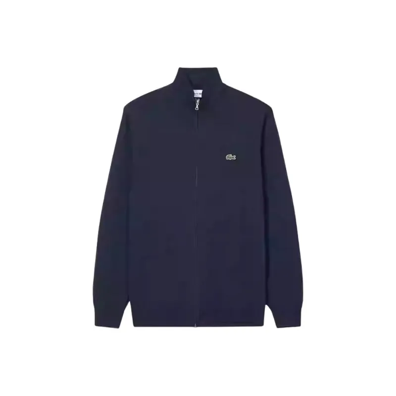 LACOSTE Crocodile Logo patch Cardigan-4