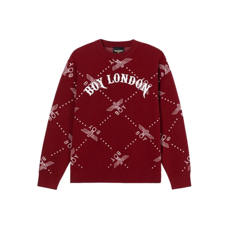 Boy London Knitwear Unisex Burgundy-0