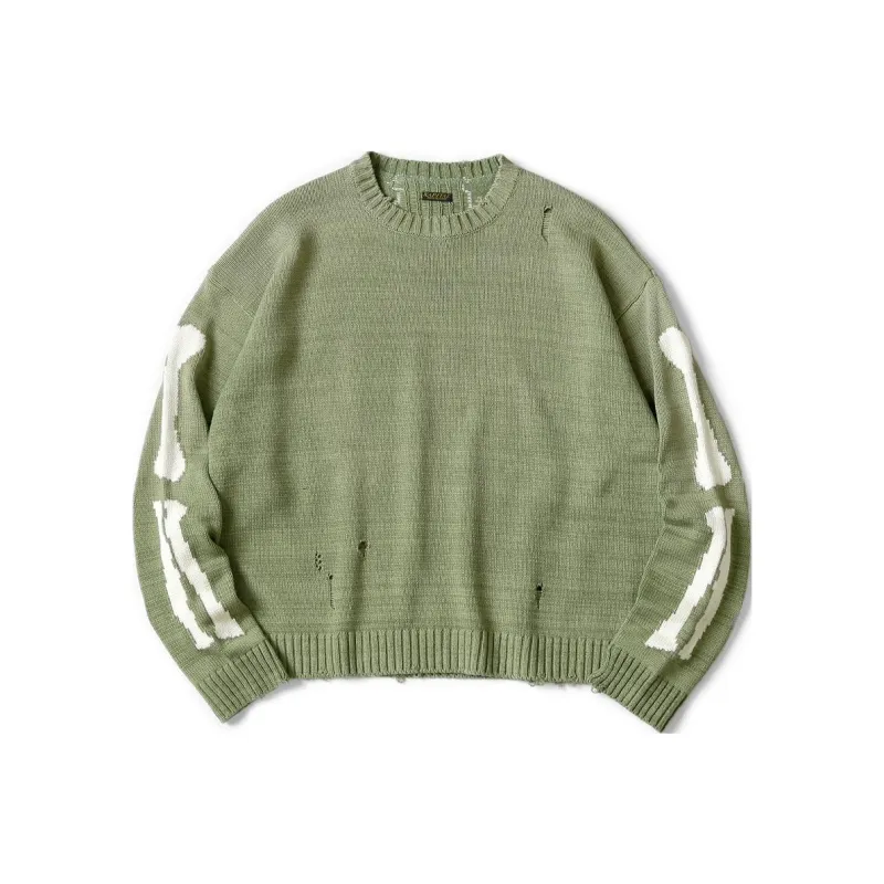 Kapital Knit Bone Crew Sweater-0