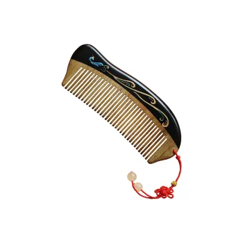 FANGYUANXIAOFU African Blackwood Wooden Comb Women's