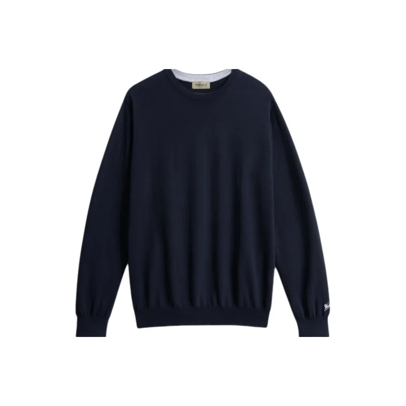 WOOLRICH Logo Embroidered Crewneck Jumper-0