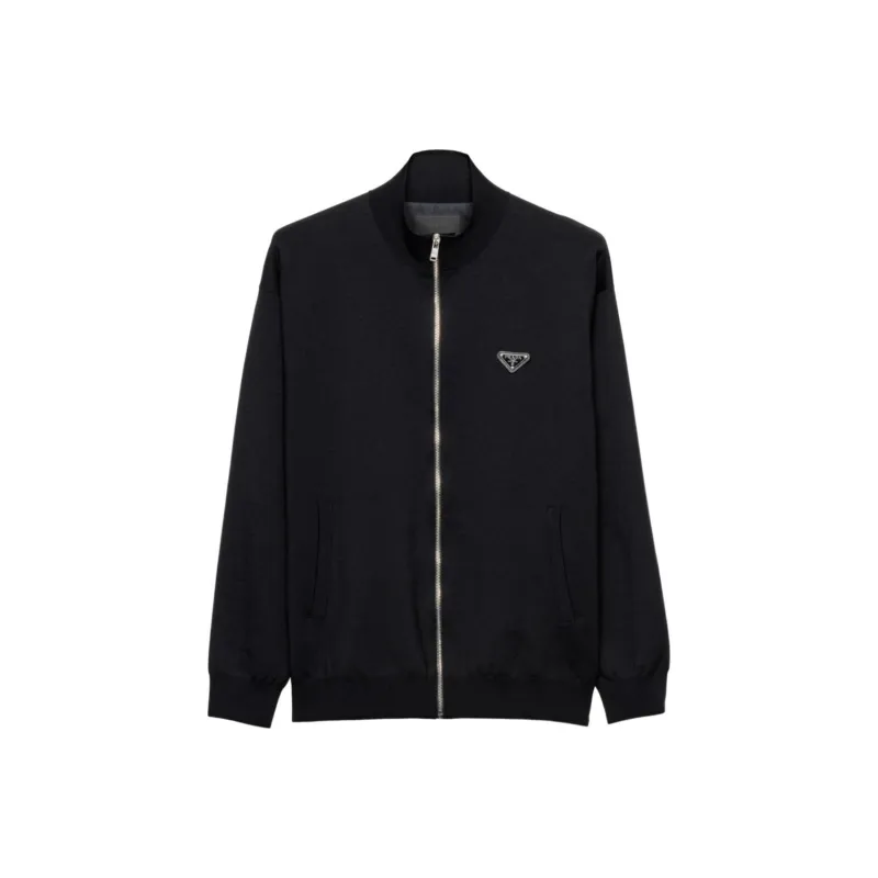 PRADA Logo Patch Cardigan-0