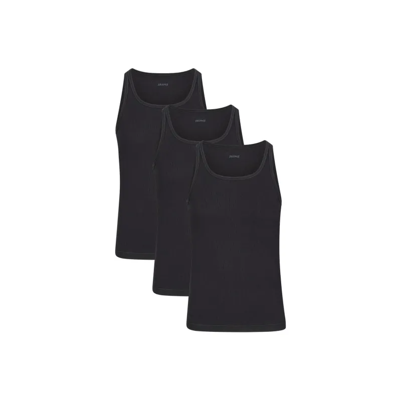 SKIMS COTTON MENS RIB TANK 3 PACK Tank Top Men's 3 Pack ONYX/Onyx-0