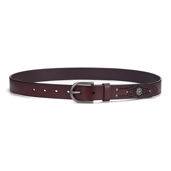 YUZHAOLIN Cow Leather Belts Unisex Width 2.8CM-2