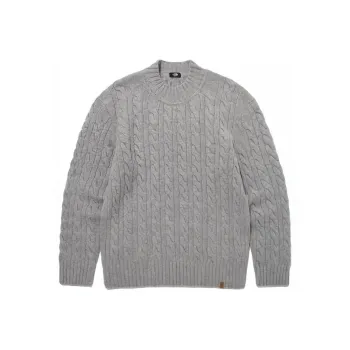 THE NORTH FACE Merino Wool Cable Sweater Unisex Gray