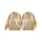[Spring Fall Thin]Khaki (M02 Large Fleece Heart Bottom Left)+Khaki (M02 Large Fleece Heart Bottom Right)