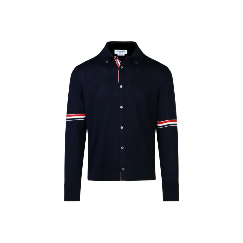 THOM BROWNE Rwb Stripe Buttoned Cardigan-0