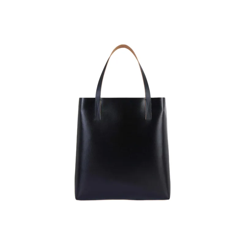 MARNI Tribeca Fabric Tote Bag, Shopping Bag, Shoulder Bag Unisex Black & White-1