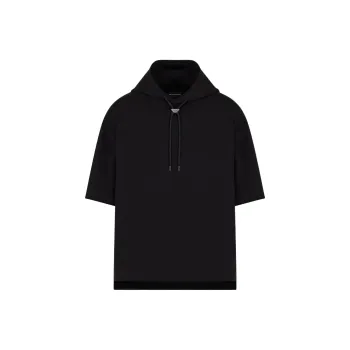 EMPORIO ARMANI Asv Short sleeved Oversized Jersey Hooded Sweatshirt