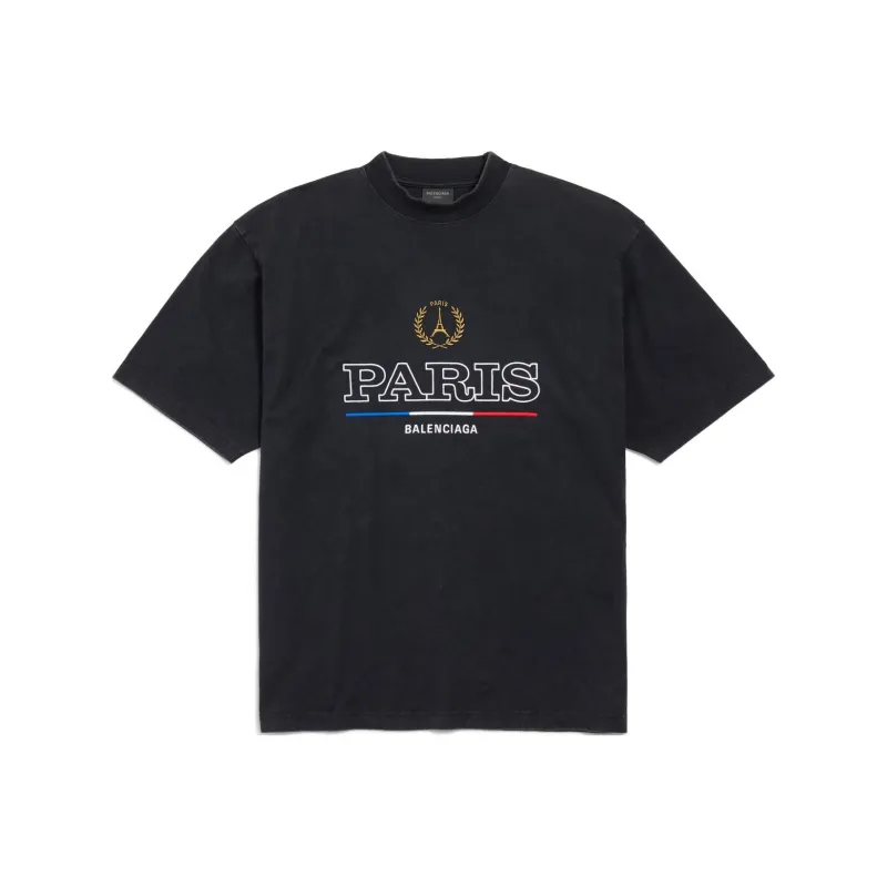Balenciaga T Shirt Regular Fit Unisex Black-0