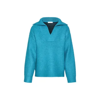 Valentino V Neck Straight Hem Jumper