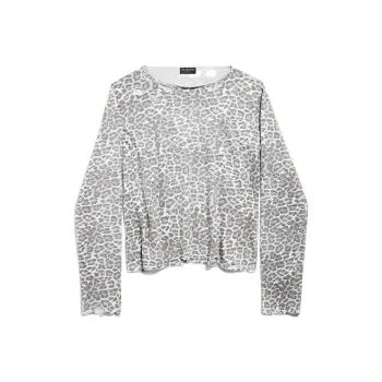 Balenciaga Leopard Printed Destroyed Sweater