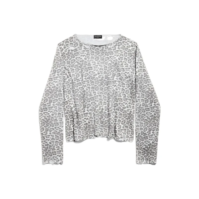 Balenciaga Leopard Printed Destroyed Sweater-0