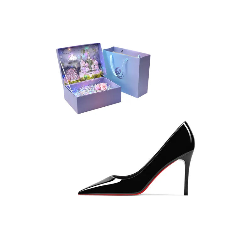 ROBINHOOD Castle Exclusive 3D Box Slim Heel High Heels Women's-0