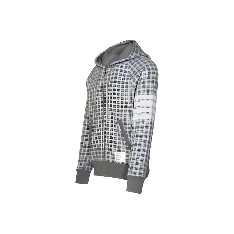 THOM BROWNE Checkered Zip Up Jacket-2