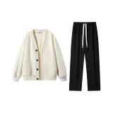 Apricot Top+117 Black Pants