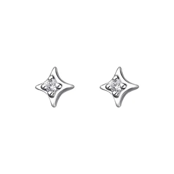 Rhymes 999 Fine Silver Stud Earrings Women's