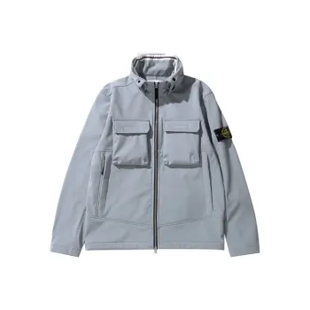 STONE ISLAND LIGHT SOFT SHELL R SERIES SOFT SHELL Jackets & Coats Men's Dusty Gray