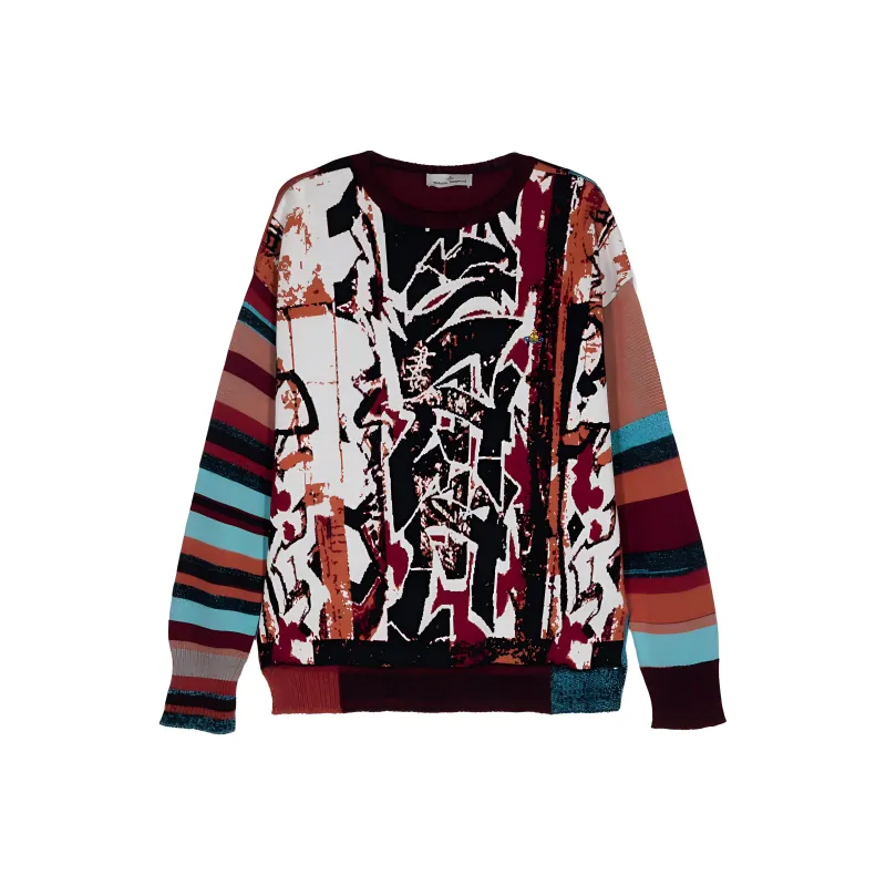 Vivienne Westwood Graffiti Pattern Knit Jumper-0