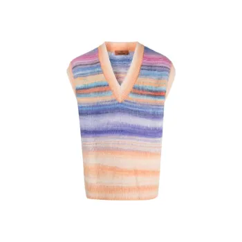 MISSONI V neck Striped Vest