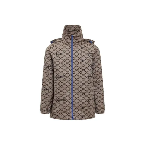 OFF WHITE Monogram Allover Windbreaker Jacket