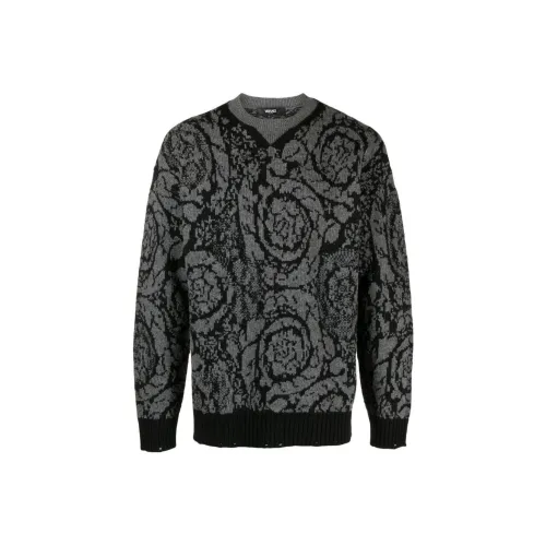 VERSACE Barocco Intarsia Crewneck Jumper