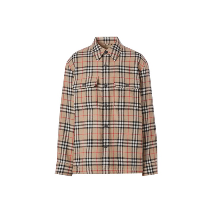 ジャケット Burberry SS25 Canvas jacket (8105513 BEIGE) Check Cotton Jacket in Sand - Men | Burberry® Official