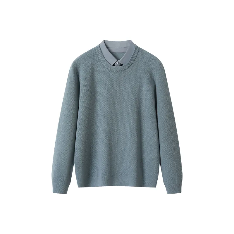 H YXIANG Knitwear Men's Pea Green-0