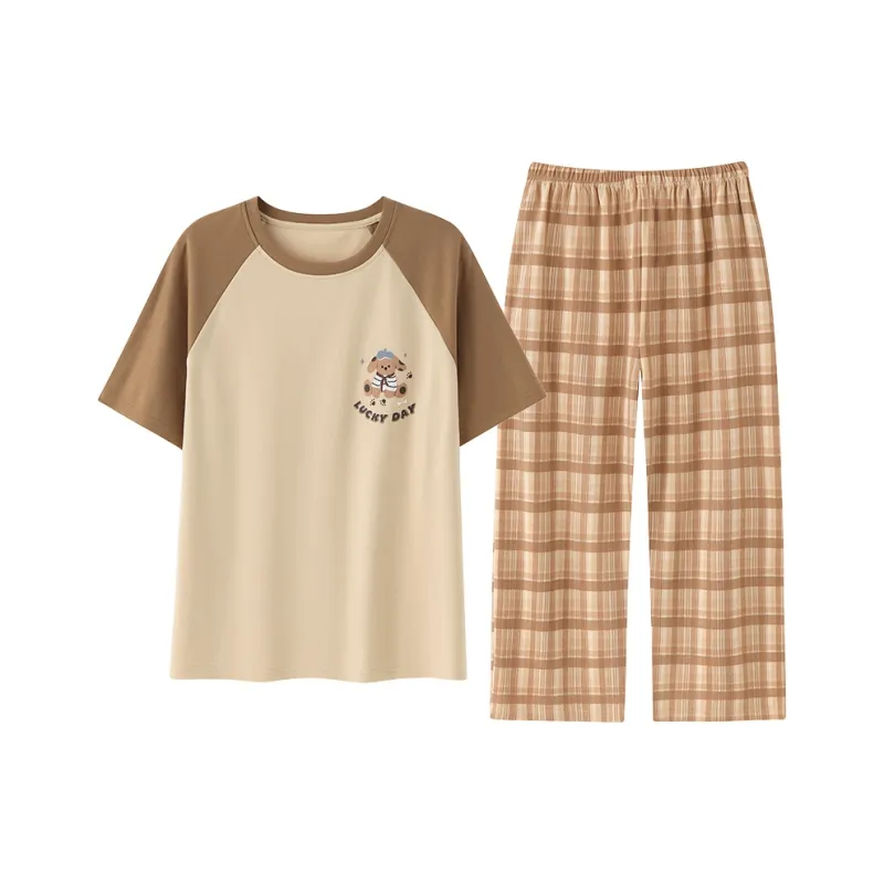 MADALLO Pajama Set Women's Light Brown-0